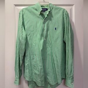 Ralph Lauren Men's Green Striped Shirt